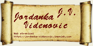 Jordanka Videnović vizit kartica